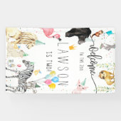 Modern Simple Party Animal Birthday Welkom Spandoek (Horizontaal)