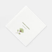 Modern Simple Personalized Boho Green Wedding Servet (Hoek)