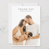 Modern Simple Photo Baby Shower Note Bedankkaart (Voorkant)