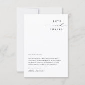 Modern Simple Photo Budget Wedding Bedankkaart (Achterkant)