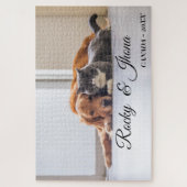 Modern Simple Photo DOG AND CAT Legpuzzel (Verticaal)