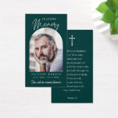 Modern Simple Photo Funeral Memorial Prayer Cards (Bureau)