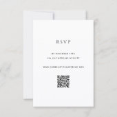 Modern Simple Photo QR Code Wedding RSVP Kaartje (Voorkant)