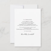 Modern Simple Photo Wedding Bedankkaart (Achterkant)