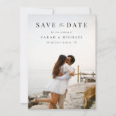 Modern Simple Photo Wedding Save The Date (Voorkant)