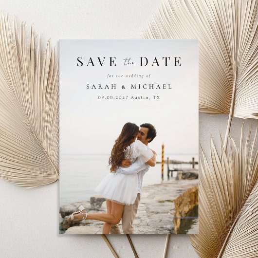 Modern Simple Photo Wedding Save The Date