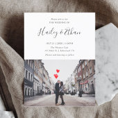 Modern Simple Photo Wedding Uitnodiging Briefkaart