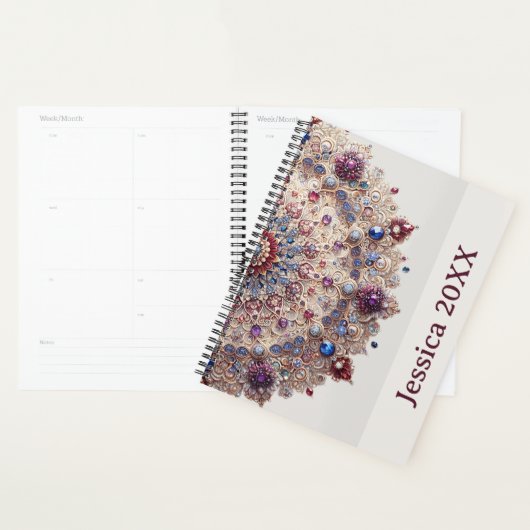 Modern Simple Pretty Colorful Cute Mandala Planner (Devant avec enveloppe)