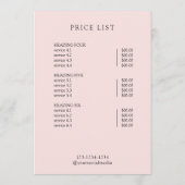 Modern Simple Professional Logo Menu Price List (Dos)