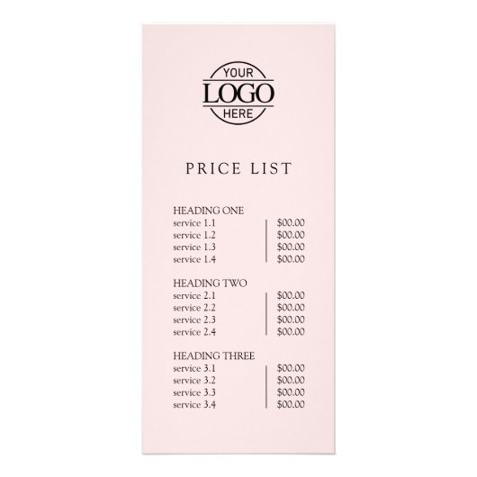 Modern Simple Professional Logo Menu Price List (Devant)