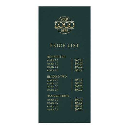 Modern Simple Professional Logo Menu Price List (Devant)