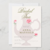 Modern Simple Rozen Floral Boho Bridal Tea Party Kaart (Voorkant)