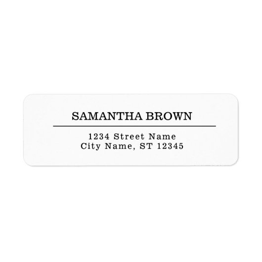 Modern Simple Rustic Black en White Etiket (Voorkant)