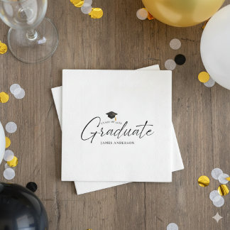 Modern Simple Script Graduation Party Servet