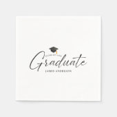 Modern Simple Script Graduation Party Servet (Voorkant)