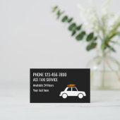 Modern Simple Taxi Service Visitekaartje (Staand voorkant)