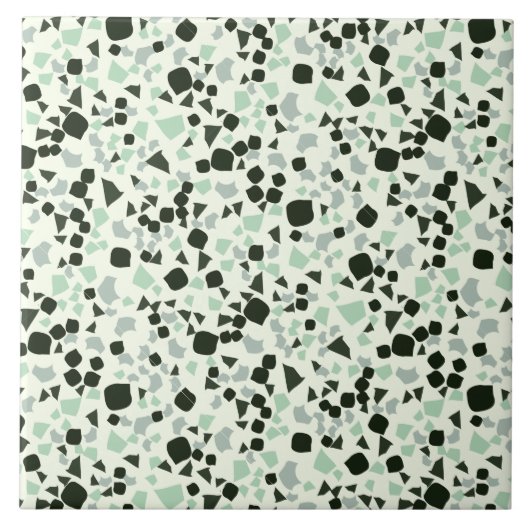 Modern Simple Terrazzo White Aqua Tegel Tegeltje (Voorkant)