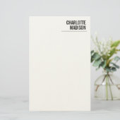 Modern Simple Trendy Minimalist Plain Briefpapier (Staand voorkant)