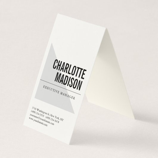 Modern Simple Trendy Minimalist Plain Cream Visitekaartjes (Voorkant)