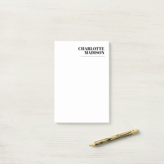 Modern Simple Trendy Minimalist Plain Post-it® Notes (Op bureau)