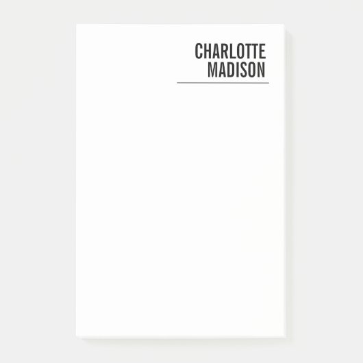 Modern Simple Trendy Minimalist Plain Post-it® Notes (Voorkant)