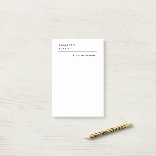 Modern Simple Trendy Minimalist Post-it® Notes (Op bureau)