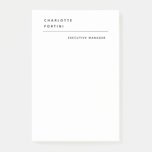 Modern Simple Trendy Minimalist Post-it® Notes (Voorkant)