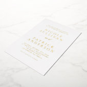 Modern Simple Typography Wedding Folie Uitnodiging (Gedraaid)