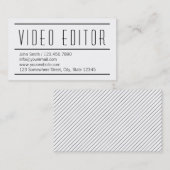 Modern Simple Video Editor Visitekaartje (Voorkant / Achterkant)