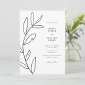 Modern Simple Wedding Invitation Kaart (Staand voorkant)