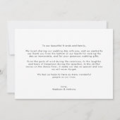 Modern Simple Wedding Photo Bedankkaart (Achterkant)