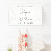 Modern Simple Wedding Welkom Spandoek (Insitu)