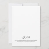 Modern Simple White Lijst Photo Wedding Kaart (Achterkant)
