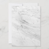 Modern Simple White Marble Elegant Wedding Save The Date (Achterkant)