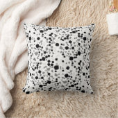 Modern Simple White Terrazzo Black Kussen (Deken)