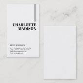 Modern Simple White Trendy Minimalist Plain  Visitekaartje (Voorkant / Achterkant)