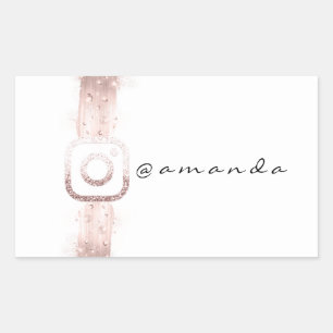 Modern Simply Makeup Social Instagra Logo Rechthoekige Sticker