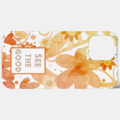 Modern Sinaasappel Bloemen  Trendy Quote Case-Mate iPhone Case (Achterkant (horizontaal))