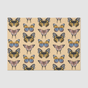 Modern Sinaasappel Boho vlinder bloemmotief Tissuepapier