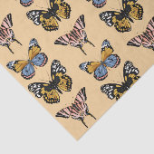 Modern Sinaasappel Boho vlinder bloemmotief Tissuepapier (Detail)
