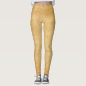 Modern Sinaasappel Bruin Elegant Gebruikt Oud Papi Leggings (Voorkant)