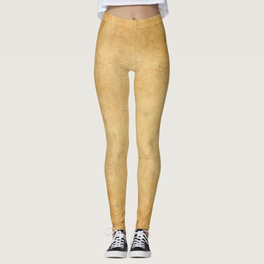 Modern Sinaasappel Bruin Elegant Gebruikt Oud Papi Leggings (Voorkant)