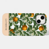 Modern  Sinaasappel citrusvruchten bloesem Case-Mate iPhone Case (Achterkant (horizontaal))