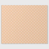 Modern Sinaasappel en witte cirkel diamantpatroon Cadeaupapier (Vlak)
