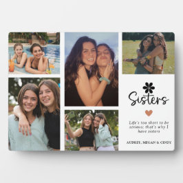 Modern Sisters Grid Keepsake Gift Fotoplaat