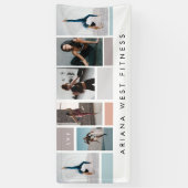 Modern Six Photo Collage Personal Trainer Fitness Spandoek (Verticaal)