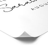 Modern Sixty Black White Photo 60th Birthday Poster (Hoek)