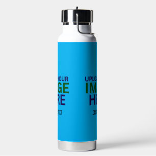 Modern sjabloon voor bewerkbare luchtblauwe swag b waterfles