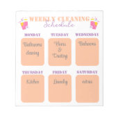 modern sjabloon voor wekelijkse schoonmaakschema c notitieblok (Voorkant)