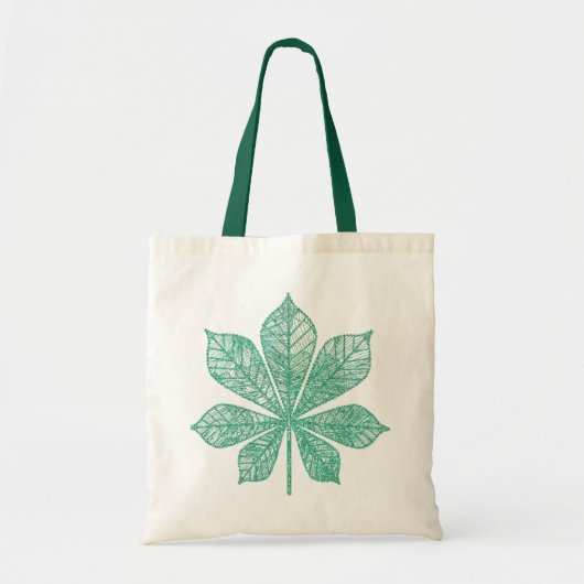 Modern Skeleton Green Maple Leaf Tote Bag (Voorkant)